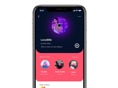 Music Player App app design ui ux