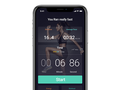 Exercise - Workout App app design flat ui ux