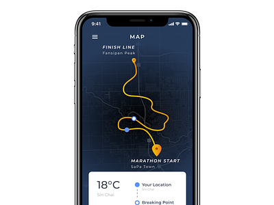 Mountain Marathon - Run App app design ui ux
