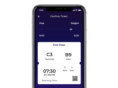 Airplane - Flight Ticket Booking App app design flat ui ux