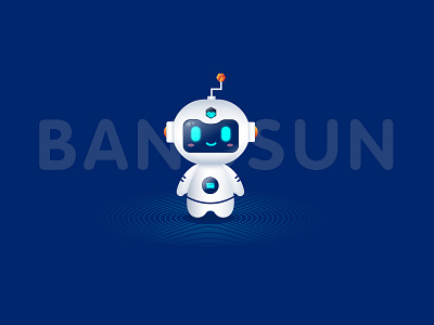 bangsun robot illustration ui 插图 设计