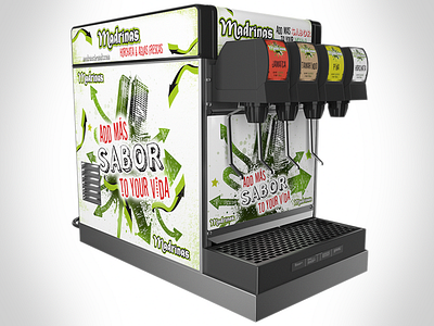 Dispenser Branding 3d beverage branding cg dispenser graphics render vantage visualization vray