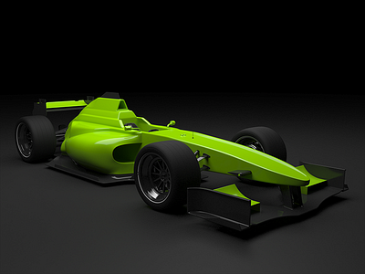 F1 Car 3d car f1 formula green one vray