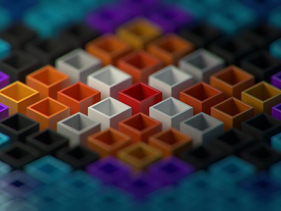 Blocks 3d abstract blocks render