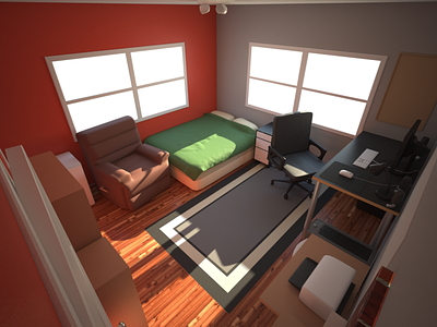 My Room 3D 3d 3ds max interior render room sun vray