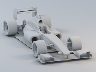 F1 Race Car 3d 3ds max car clay f1 formula formula 1 formula one model one render vray wing