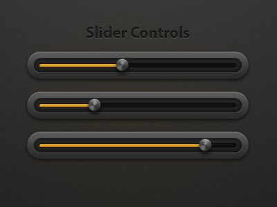 Sliders control dark slider ui