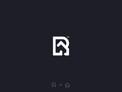 R+HOME design icon logo typography vector