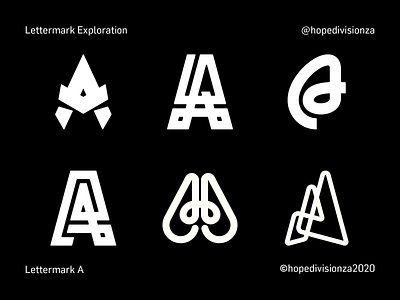Lettermark A design icon logo typography vector