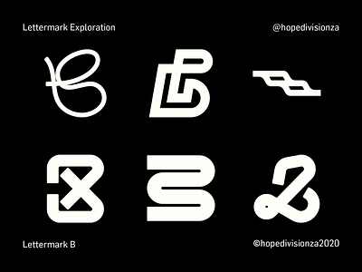 Lettermark B design icon logo typography vector