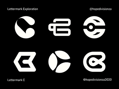 Lettermark C branding design icon logo typography vector