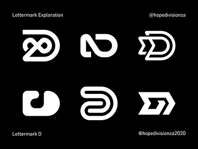 Lettermark D branding design icon logo typography vector
