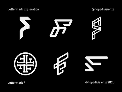 Lettermark F design icon logo typography vector
