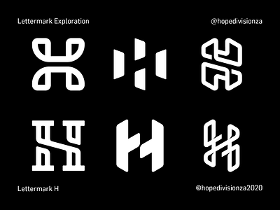 Lettermark H design icon logo typography vector