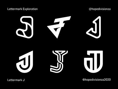 Lettermark J branding design icon logo typography vector