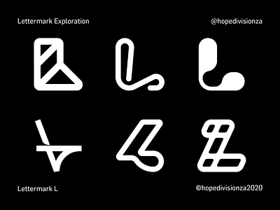 Lettermark L branding design icon logo typography vector