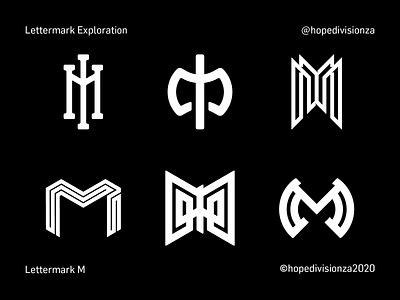 Lettermark M branding design icon logo typography vector