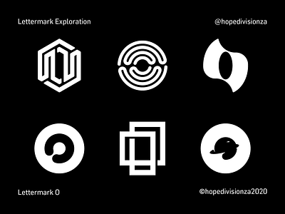 Lettermark O branding design icon logo typography vector