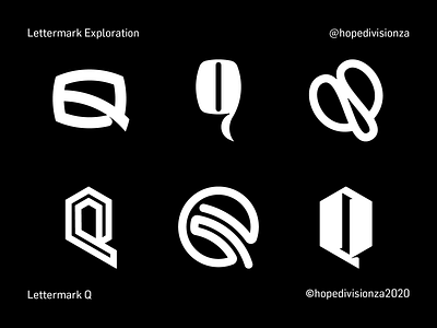 Lettermark Q branding design icon logo typography vector