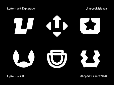 Lettermark U branding design icon logo typography vector
