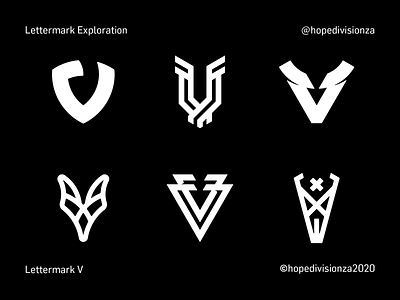Lettermark V branding design icon logo typography vector