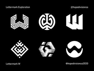 Lettermark W branding design icon logo typography vector