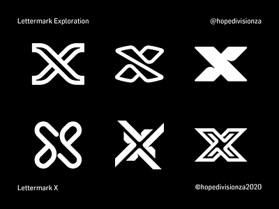 Lettermark X branding design icon logo typography vector