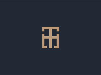 TH letter-mark logo icon logo typography