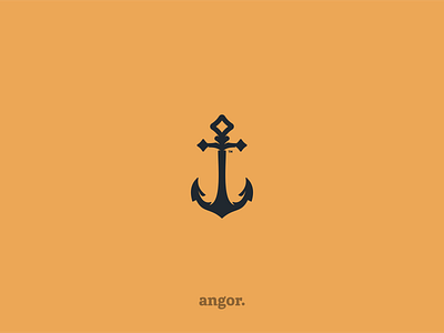 anchor icon logo vector