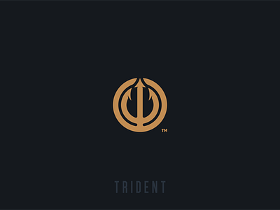 circle_trident_mark branding icon logo vector