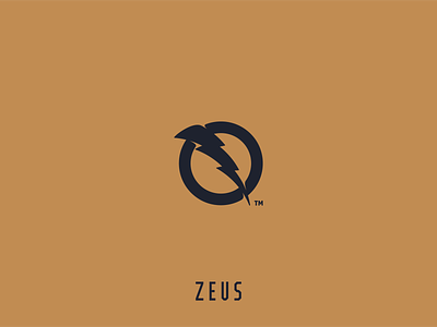 circle_zeus_lightning icon logo vector