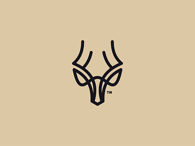 deer_lineart design icon logo