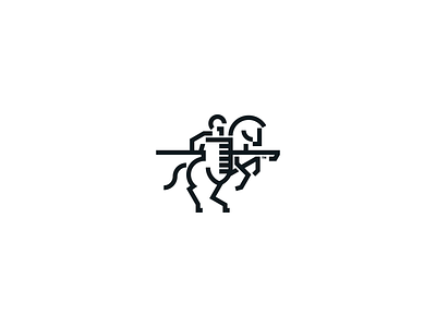 knight_lineart design icon logo vector