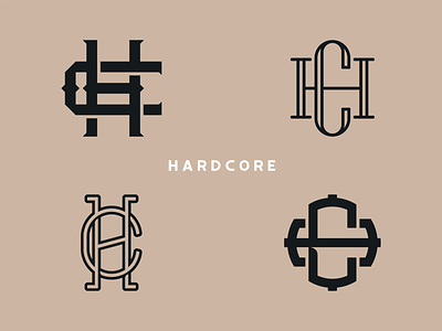 hc lettermarks design icon logo typography vector