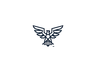 simple_bold eagle mark design icon logo