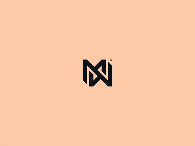 MNW Monogram-Concept design icon logo typography vector