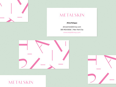 Metalskin business card logo pattern