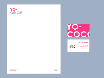 YOCOCO business card coconut letterhead