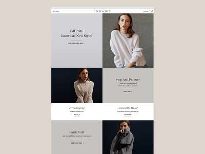 Inhabit2016 1 digital fashion homepage responsive website