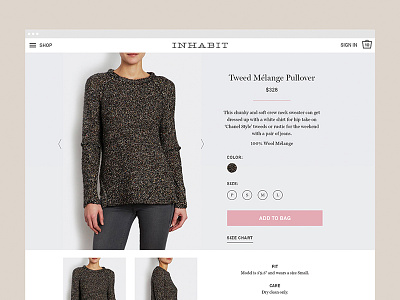 Inhabit 2016 2 digital fashion product page responsive website