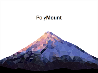 Polymount low poly mountain polygon sketch 3 triangle triangulation