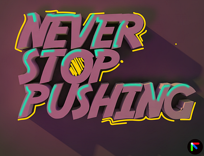 Don't give up 3d 3d animation 3d art c4d design dribbble illustrate illustration illustrator typography