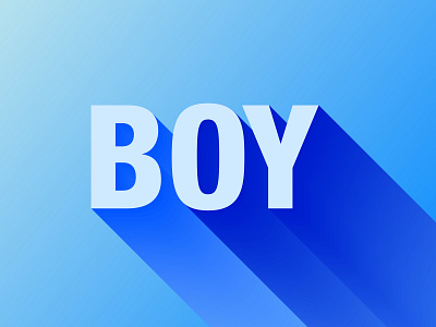 Boy 3d 3d art blue boy design illustration illustrator long shadow typography