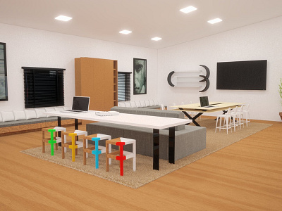 office interior 3d 3d art c4d cinema4d design dribbble illustration illustrator interior interior design vray