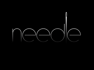 needle 3d art design dribbble illustrate illustration illustrator logo minimalist typography vector