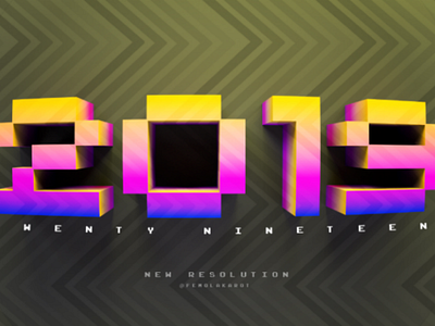 2019 2019 3d cinema4d illustrator model pixel render resolution typography