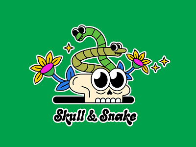 Skull & Snake Vector