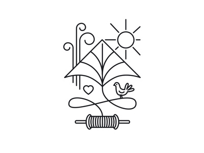 Kite Festival logo illustration logo