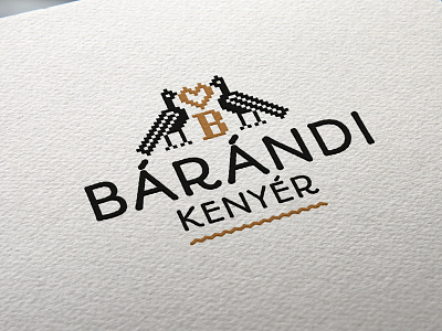 Bárándi Kenyér illustration logo typography