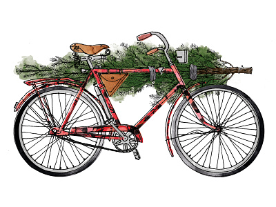 Merry Bikemas! illustration